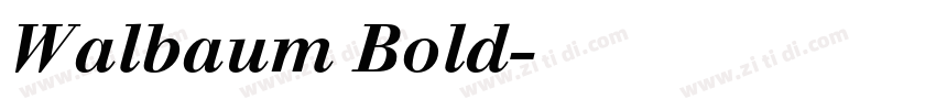 Walbaum Bold字体转换